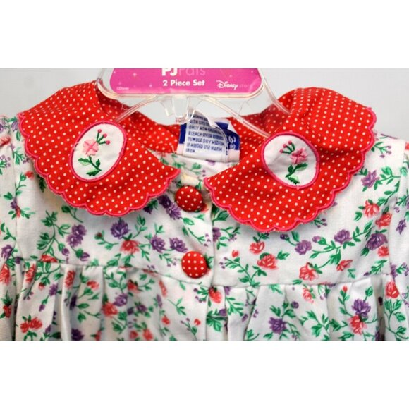 Vtg 90s Nannette Floral Baby Dress Bloomers Diaper Cover Red Dots Spring Summer - Picture 9 of 12